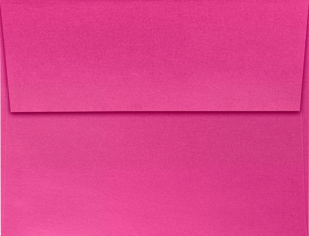 Azalea Fuchsia Pink Metallic 32lb A2 Invitation Envelopes (4 3/8 x 5 3/4) with Peel & Seal