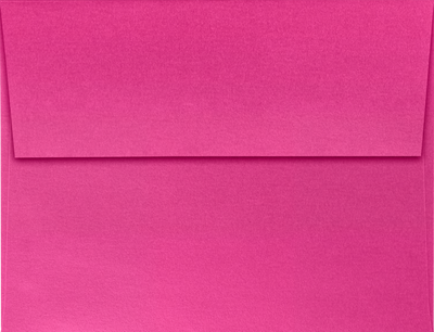 Azalea Fuchsia Pink Metallic 32lb A2 Invitation Envelopes (4 3/8 x 5 3/4) with Peel & Seal