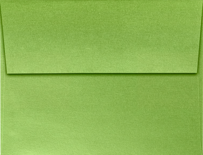 Lime Green Metallic 32lb A2 Invitation Envelopes (4 3/8 x 5 3/4) with Peel & Seal