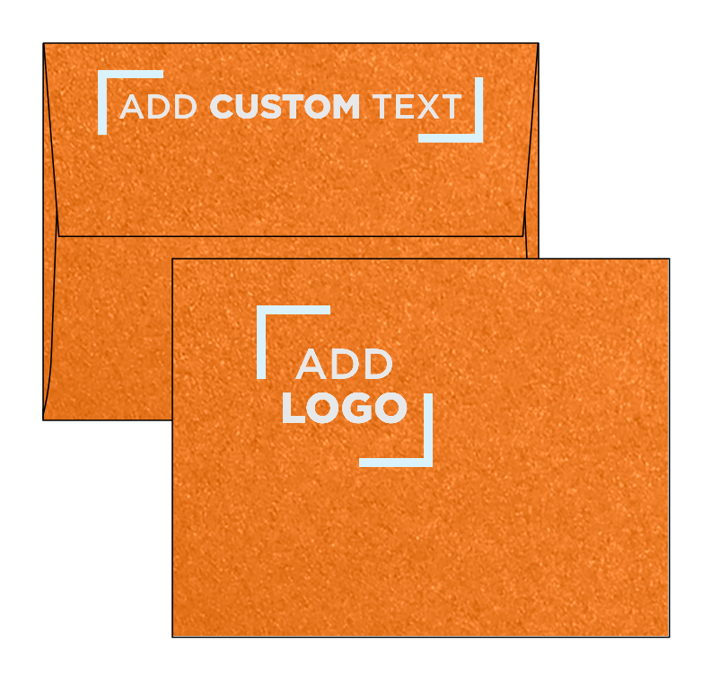 Orange Flame Metallic 32lb A2 Invitation Envelopes (4 3/8 x 5 3/4) with Peel & Seal