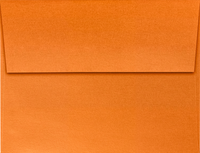 Orange Flame Metallic 32lb A2 Invitation Envelopes (4 3/8 x 5 3/4) with Peel & Seal