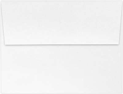 Crystal White Metallic 32lb A2 Invitation Envelopes (4 3/8 x 5 3/4) with Peel & Seal
