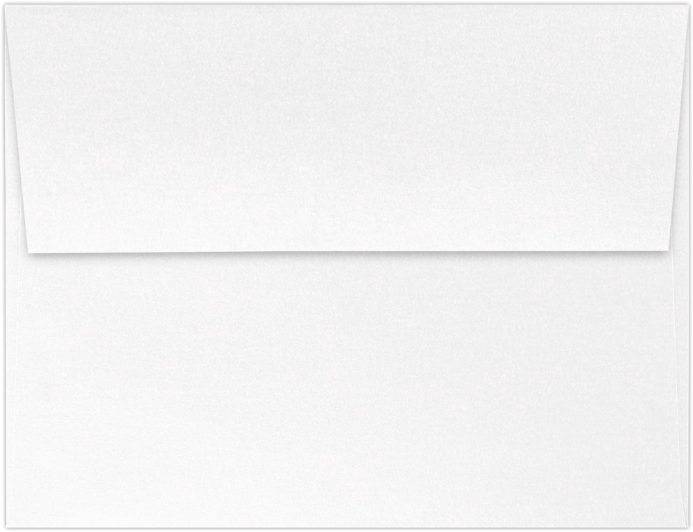 Crystal White Metallic 32lb A2 Invitation Envelopes (4 3/8 x 5 3/4) with Peel & Seal