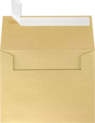 Light Gold Blonde Metallic 32lb A2 Invitation Envelopes (4 3/8 x 5 3/4) with Peel & Seal