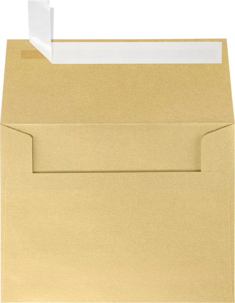 Light Gold Blonde Metallic 32lb A2 Invitation Envelopes (4 3/8 x 5 3/4) with Peel & Seal