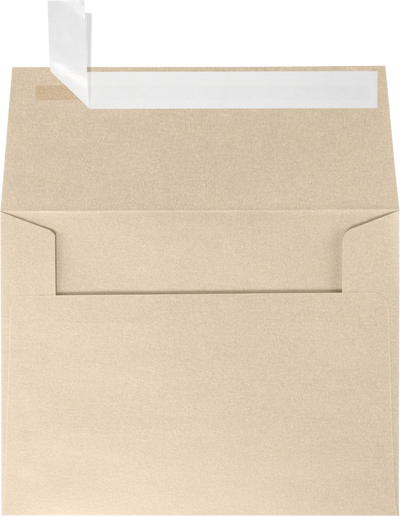 Light Brown Taupe Metallic 32lb A2 Invitation Envelopes (4 3/8 x 5 3/4) with Peel & Seal