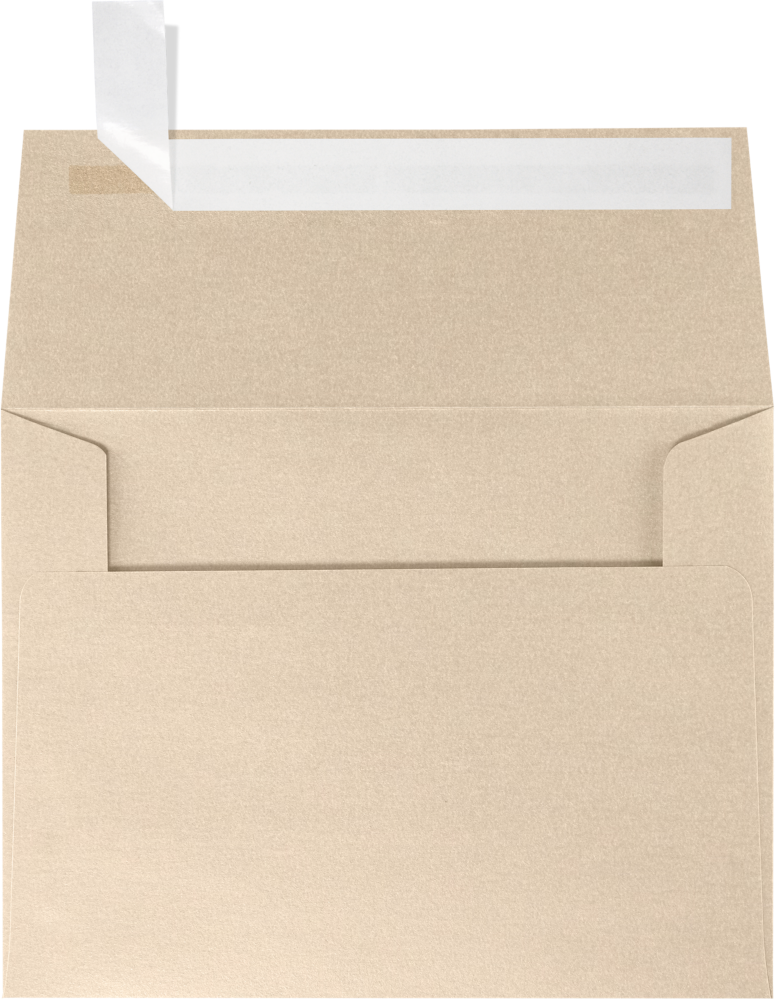Light Brown Taupe Metallic 32lb A2 Invitation Envelopes (4 3/8 x 5 3/4) with Peel & Seal