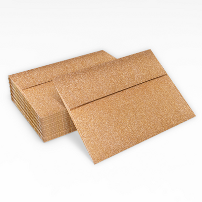 Rose Gold Sparkle 90lb A7 Invitation Envelopes (5 1/4 x 7 1/4) with Peel & Seal