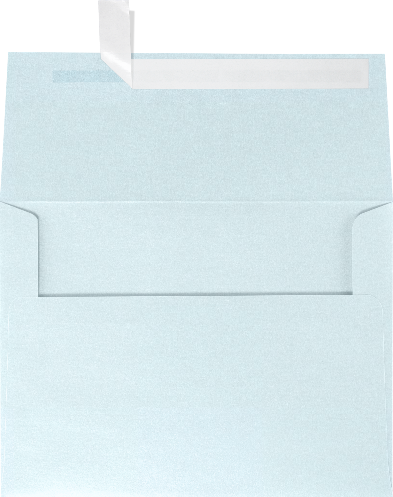 Aquamarine Blue Metallic 32lb A6 Invitation Envelopes (4 3/4 x 6 1/2) with Peel & Seal