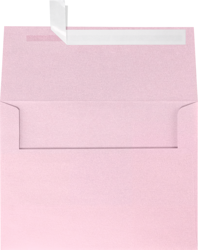 Pink Rose Metallic 32lb A6 Invitation Envelopes (4 3/4 x 6 1/2) with Peel & Seal