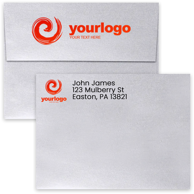 Silver Metallic 32lb A6 Invitation Envelopes (4 3/4 x 6 1/2) with Peel & Seal