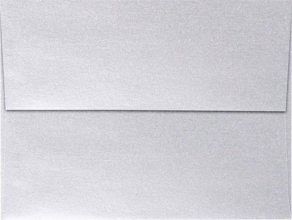 Silver Metallic 32lb A6 Invitation Envelopes (4 3/4 x 6 1/2) with Peel & Seal
