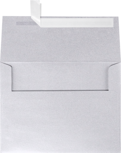 Silver Metallic 32lb A6 Invitation Envelopes (4 3/4 x 6 1/2) with Peel & Seal