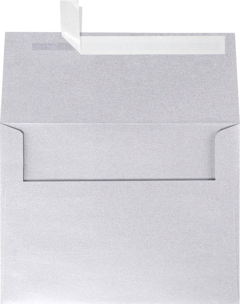Silver Metallic 32lb A6 Invitation Envelopes (4 3/4 x 6 1/2) with Peel & Seal