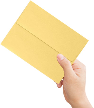 Gold Metallic 32lb A6 Invitation Envelopes (4 3/4 x 6 1/2) with Peel & Seal