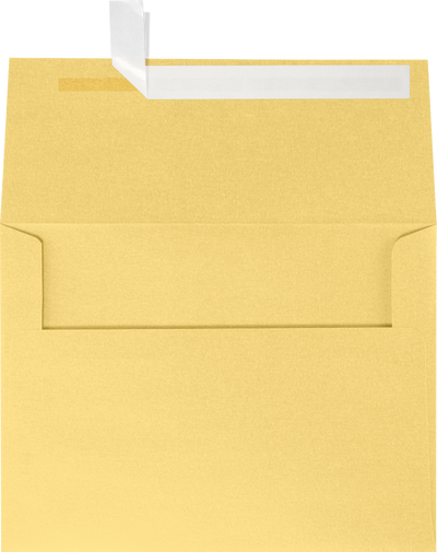 Gold Metallic 32lb A6 Invitation Envelopes (4 3/4 x 6 1/2) with Peel & Seal