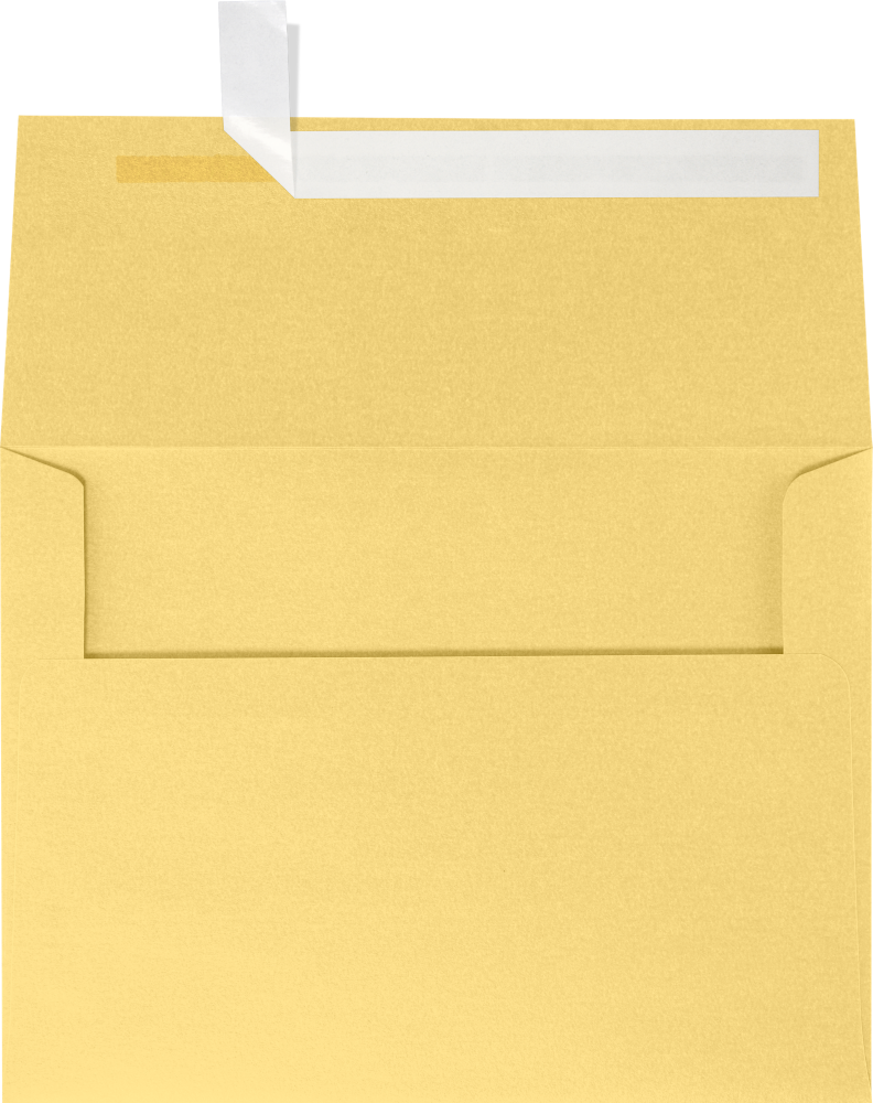 Gold Metallic 32lb A6 Invitation Envelopes (4 3/4 x 6 1/2) with Peel & Seal