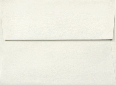 White Quartz Metallic 32lb A6 Invitation Envelopes (4 3/4 x 6 1/2) with Peel & Seal