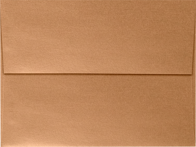 Copper Brown Metallic 32lb A6 Invitation Envelopes (4 3/4 x 6 1/2) with Peel & Seal