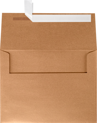 Copper Brown Metallic 32lb A6 Invitation Envelopes (4 3/4 x 6 1/2) with Peel & Seal