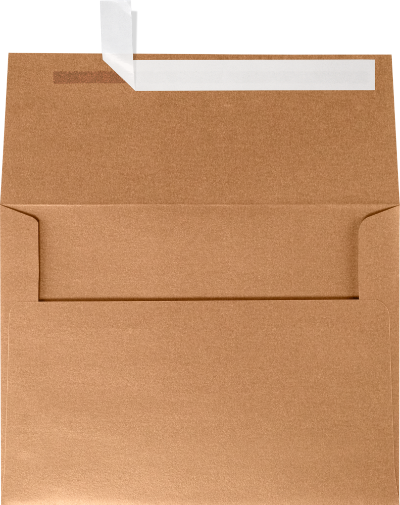 Copper Brown Metallic 32lb A6 Invitation Envelopes (4 3/4 x 6 1/2) with Peel & Seal