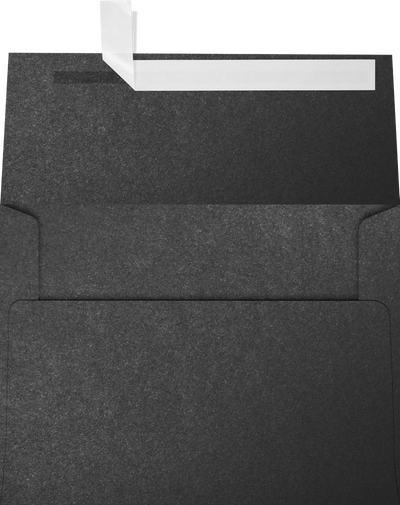 Anthracite Black Metallic 32lb A6 Invitation Envelopes (4 3/4 x 6 1/2) with Peel & Seal