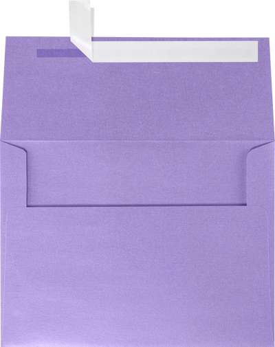 Amethyst Purple Metallic 32lb A6 Invitation Envelopes (4 3/4 x 6 1/2) with Peel & Seal