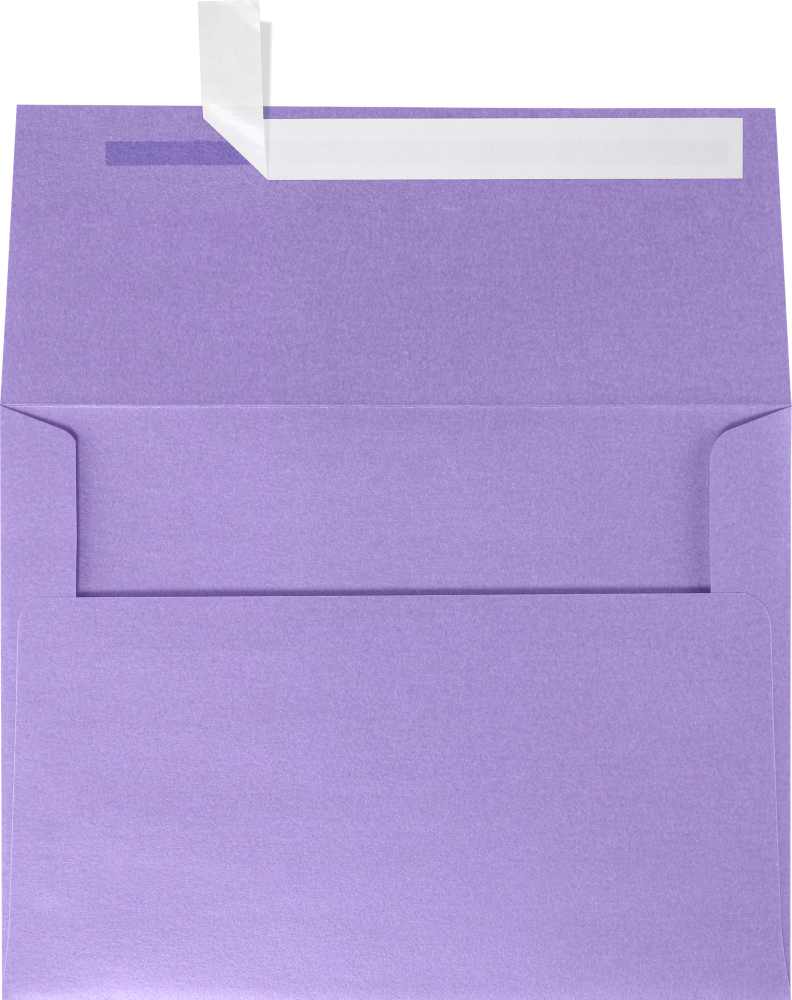 Amethyst Purple Metallic 32lb A6 Invitation Envelopes (4 3/4 x 6 1/2) with Peel & Seal
