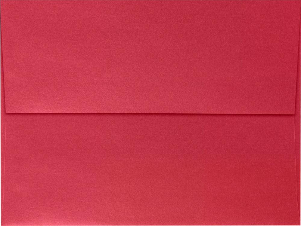 Jupiter Red Metallic 32lb A6 Invitation Envelopes (4 3/4 x 6 1/2) with Peel & Seal