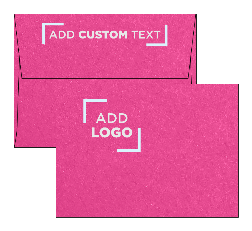 Azalea Fuchsia Pink Metallic 32lb A6 Invitation Envelopes (4 3/4 x 6 1/2) with Peel & Seal