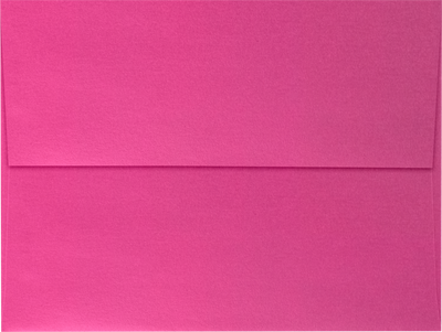 Azalea Fuchsia Pink Metallic 32lb A6 Invitation Envelopes (4 3/4 x 6 1/2) with Peel & Seal