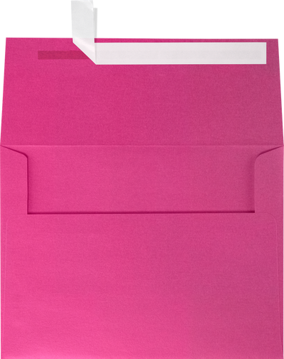 Azalea Fuchsia Pink Metallic 32lb A6 Invitation Envelopes (4 3/4 x 6 1/2) with Peel & Seal