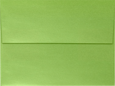 Lime Green Metallic 32lb A6 Invitation Envelopes (4 3/4 x 6 1/2) with Peel & Seal