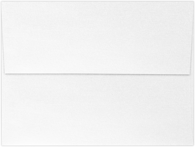 Crystal White Metallic 32lb A6 Invitation Envelopes (4 3/4 x 6 1/2) with Peel & Seal