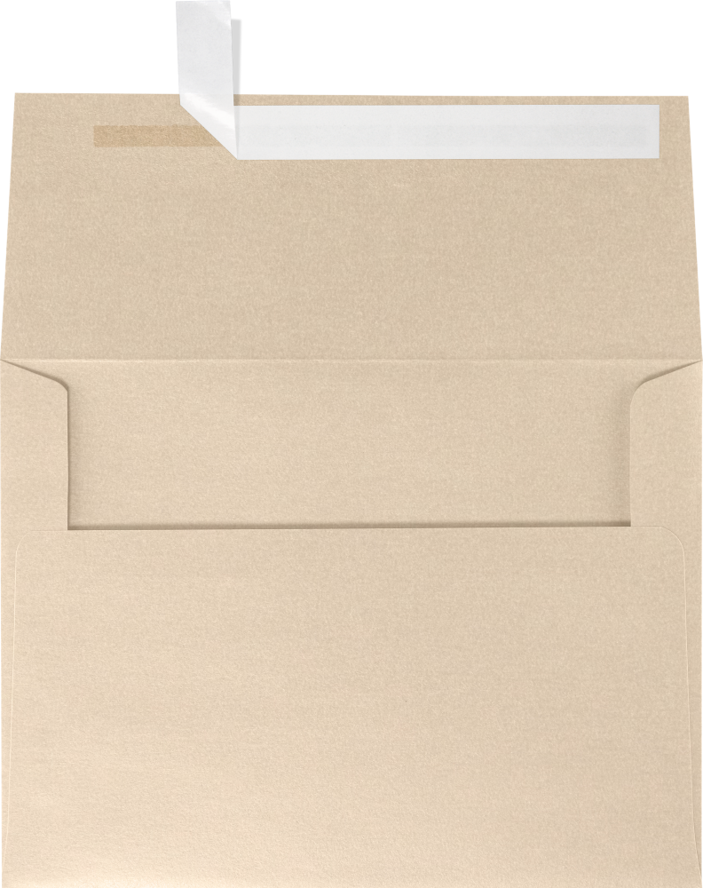 Light Brown Taupe Metallic 32lb A6 Invitation Envelopes (4 3/4 x 6 1/2) with Peel & Seal