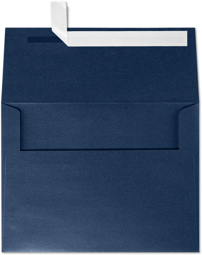 Lapis Navy Blue Metallic 32lb A6 Invitation Envelopes (4 3/4 x 6 1/2) with Peel & Seal