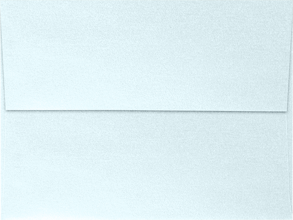 Aquamarine Blue Metallic 32lb A7 Invitation Envelopes (5 1/4 x 7 1/4) with Peel & Seal