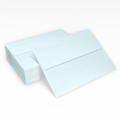 Aquamarine Blue Metallic 32lb A7 Invitation Envelopes (5 1/4 x 7 1/4) with Peel & Seal