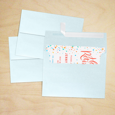 Aquamarine Blue Metallic 32lb A7 Invitation Envelopes (5 1/4 x 7 1/4) with Peel & Seal