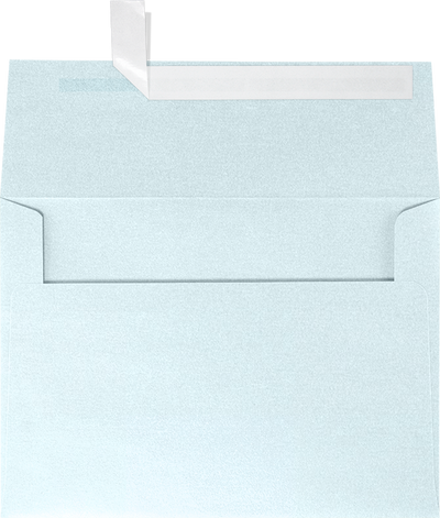 Aquamarine Blue Metallic 32lb A7 Invitation Envelopes (5 1/4 x 7 1/4) with Peel & Seal