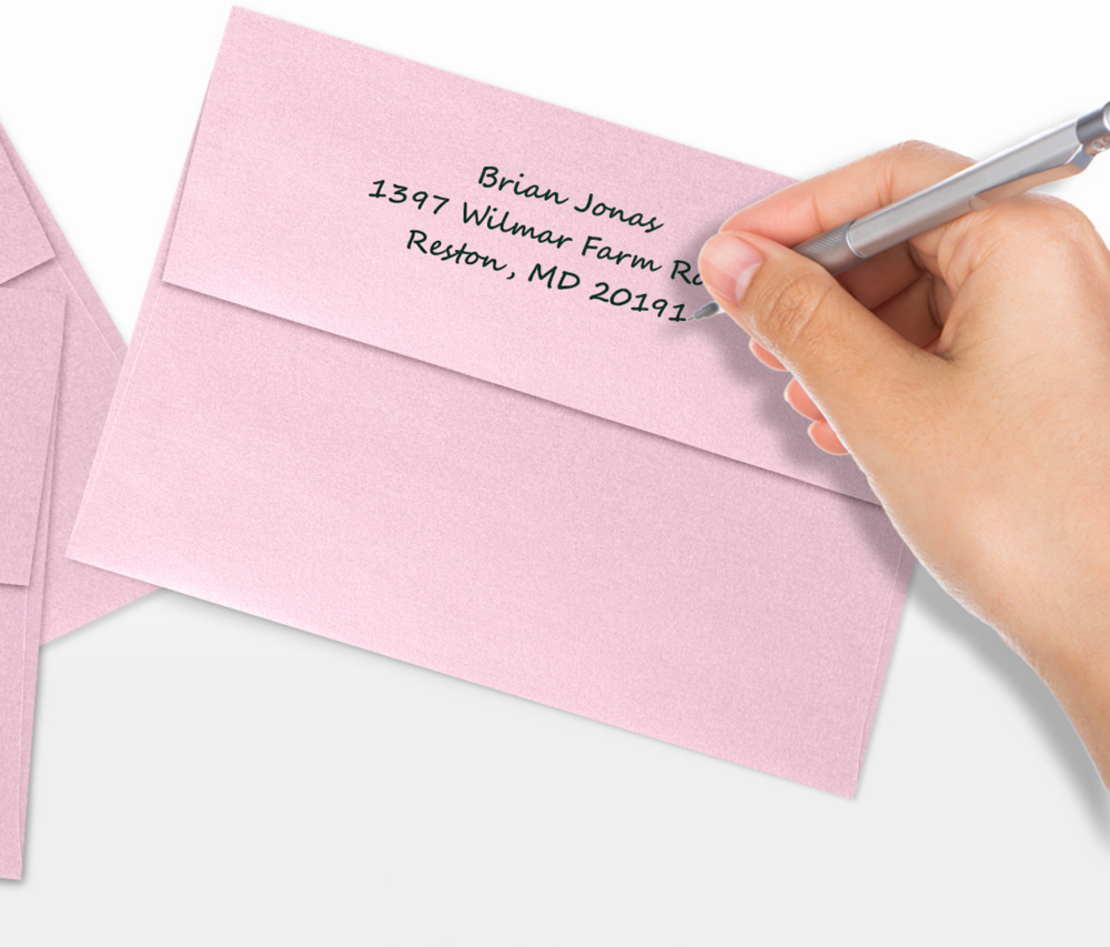 Pink Rose Metallic 32lb A7 Invitation Envelopes (5 1/4 x 7 1/4) with Peel & Seal