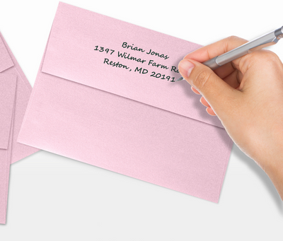 Pink Rose Metallic 32lb A7 Invitation Envelopes (5 1/4 x 7 1/4) with Peel & Seal