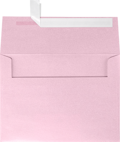 Pink Rose Metallic 32lb A7 Invitation Envelopes (5 1/4 x 7 1/4) with Peel & Seal