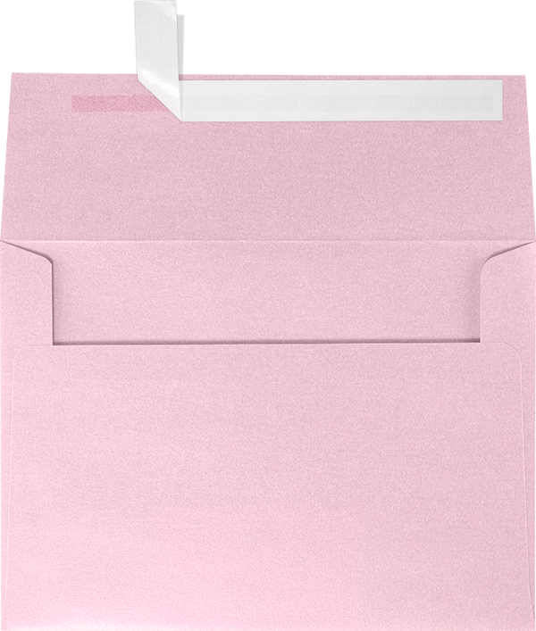 Pink Rose Metallic 32lb A7 Invitation Envelopes (5 1/4 x 7 1/4) with Peel & Seal