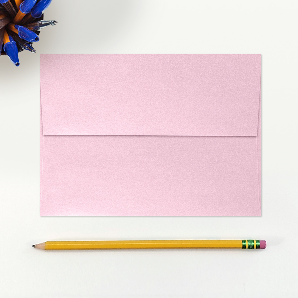 Pink Rose Metallic 32lb A7 Invitation Envelopes (5 1/4 x 7 1/4) with Peel & Seal