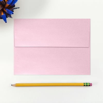 Pink Rose Metallic 32lb A7 Invitation Envelopes (5 1/4 x 7 1/4) with Peel & Seal
