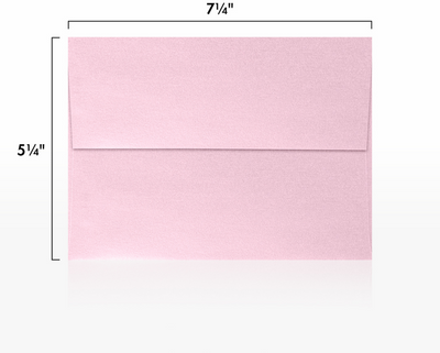 Pink Rose Metallic 32lb A7 Invitation Envelopes (5 1/4 x 7 1/4) with Peel & Seal