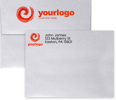 Silver Metallic 32lb A7 Invitation Envelopes (5 1/4 x 7 1/4) with Peel & Seal