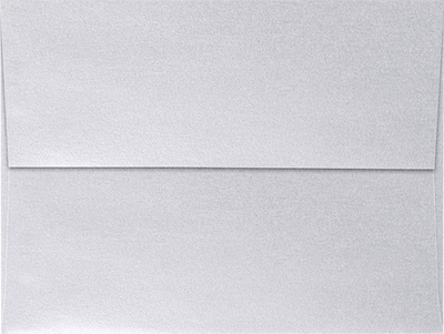 Silver Metallic 32lb A7 Invitation Envelopes (5 1/4 x 7 1/4) with Peel & Seal