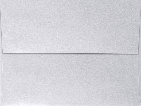 Silver Metallic 32lb A7 Invitation Envelopes (5 1/4 x 7 1/4) with Peel & Seal